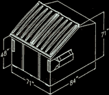 8 Cubic Yard Slant Load Container